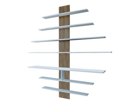 HANAH HOME TV polica Zebra White Walnut