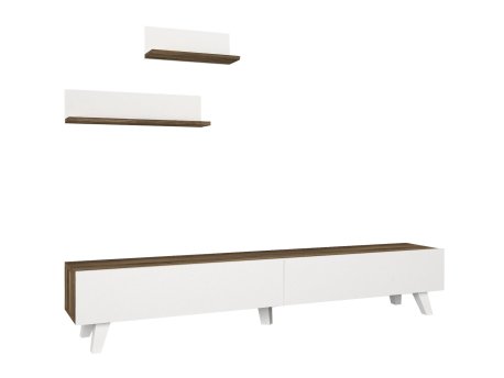 HANAH HOME TV polica Amerika White Walnut