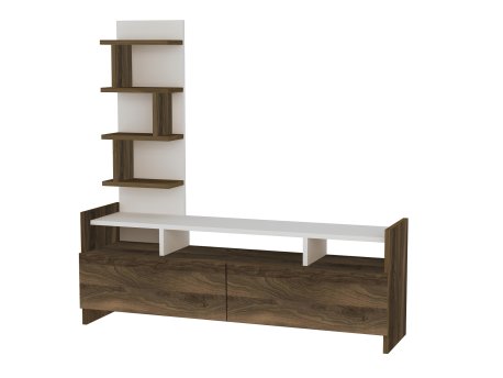 HANAH HOME TV polica Aldora White Walnut