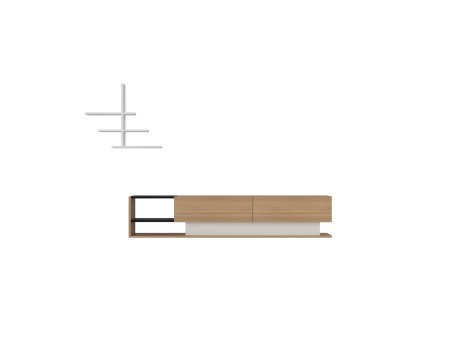 HANAH HOME TV polica Liza Teak White
