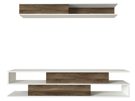 HANAH HOME TV polica Manyetik White Walnut