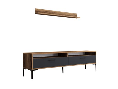 HANAH HOME TV polica Istanbul Walnut Anthracite