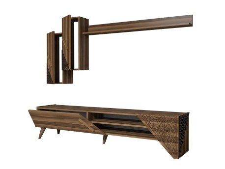 HANAH HOME TV polica Beril Walnut