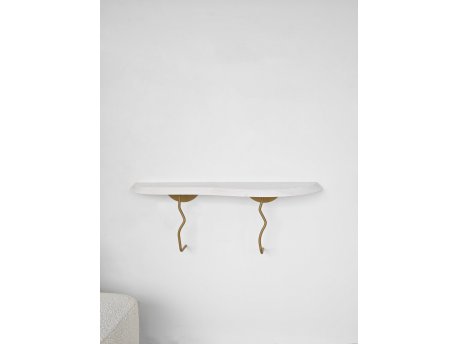 HANAH HOME Zidna polica Lierre Gold White
