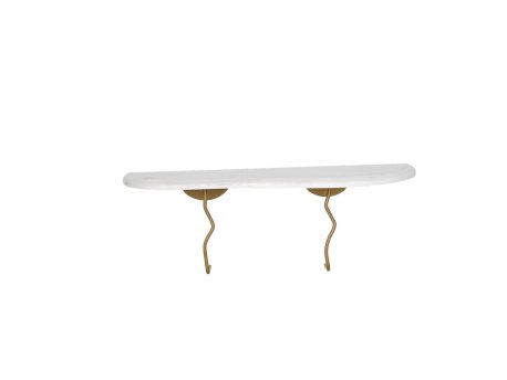 HANAH HOME Zidna polica Edera Gold White