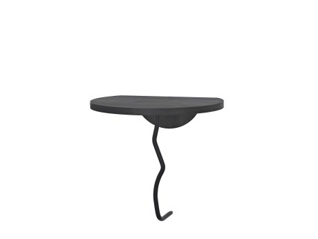 HANAH HOME Zidna polica Leo Black Anthracite
