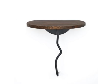HANAH HOME Zidna polica Leo Black Walnut