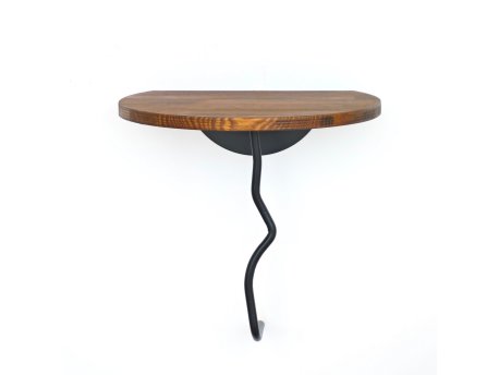HANAH HOME Zidna polica Leo Chesnut Black