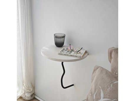 HANAH HOME Zidna polica Leo Black White