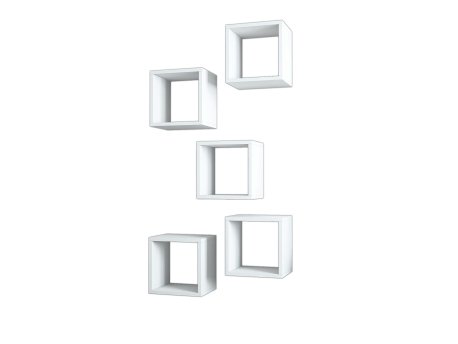 HANAH HOME Zidna polica Box White