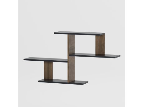 HANAH HOME Zidna polica Sitil Anthracite Walnut