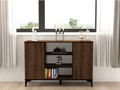 HOME LINE Konzola Erke Walnut Black