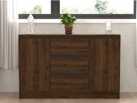 HOME LINE Konzola Onat Walnut Anthracite