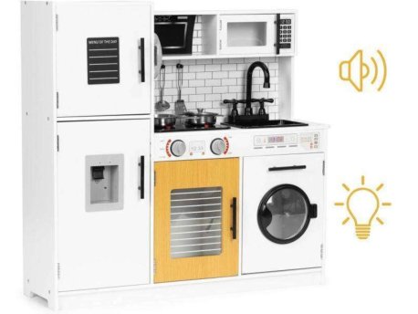 ECO TOYS Velika drvena kuhinja za decu + zvuk i svetlo Nana