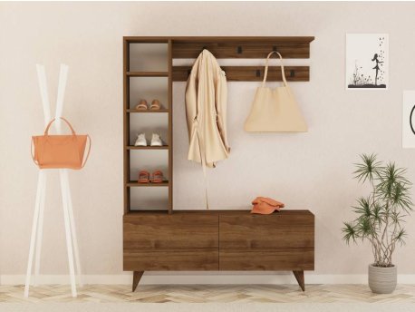 HOME LINE Čiviluk Hale Walnut