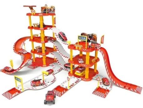 ECO TOYS Parking garaža Vatrogasna stanica 100 elemenata