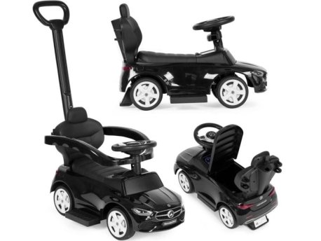 ECO TOYS Guralica sa interaktivnim volanom i ručkom Mercedes C Class crna