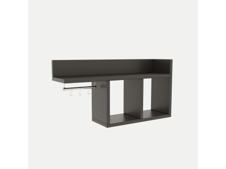 HANAH HOME Zidna polica Pare Anthracite