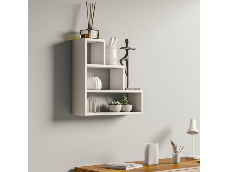 HANAH HOME Zidna polica Piramit White