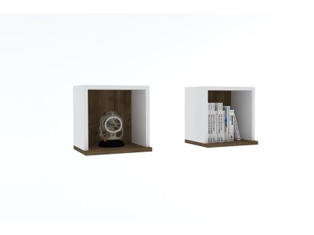 HANAH HOME Zidna polica Sevima White Walnut