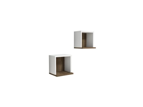 HANAH HOME Zidna polica Sevima White Walnut