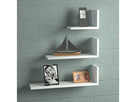 HANAH HOME Zidna polica Atlas White