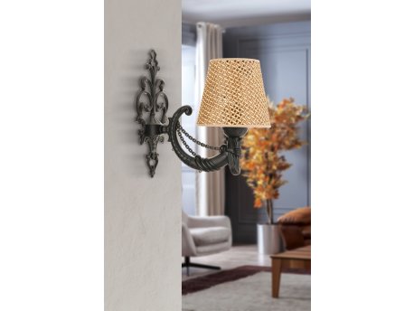 OPVIQ Zidna lampa Gloria Hazeran Natural Black