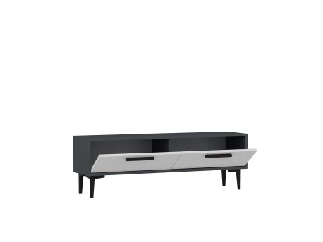 HANAH HOME TV polica Leni Anthracite White