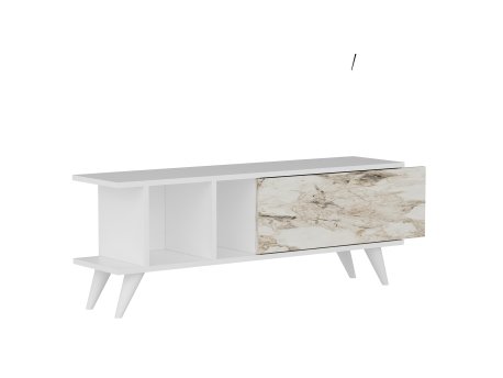 HANAH HOME TV polica Liberty White Marble