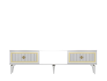 HANAH HOME TV polica Nil White Gold