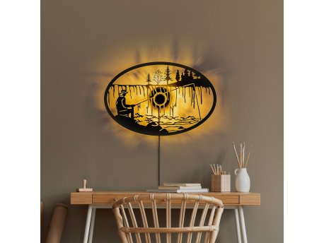 OPVIQ Zidna lampa Man Fishing