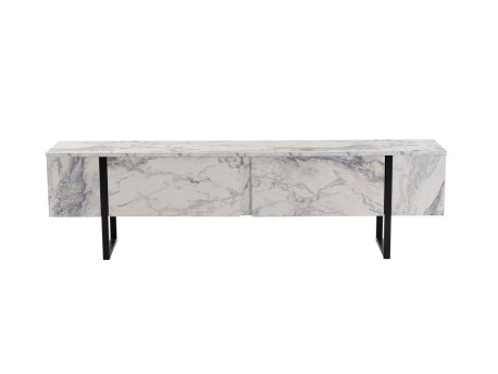 HANAH HOME TV polica Serenity Fressia Marble Black