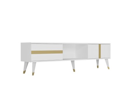 HANAH HOME TV polica Vania White Gold