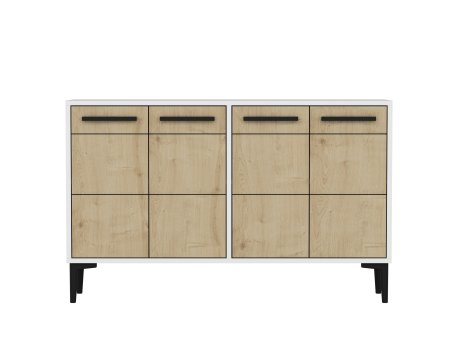 HANAH HOME TV polica Stria White Sapphire Oak