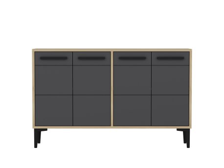 HANAH HOME TV polica Stria Sapphire Oak Anthracite
