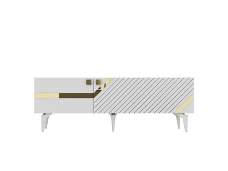 HANAH HOME TV polica Iris White Gold