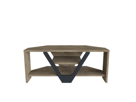 HANAH HOME TV polica Karin Walnut Black