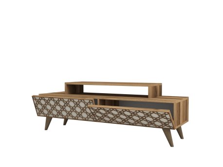 HANAH HOME TV polica City Walnut Cream