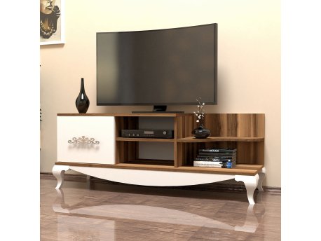 HANAH HOME TV polica Sultan Walnut White
