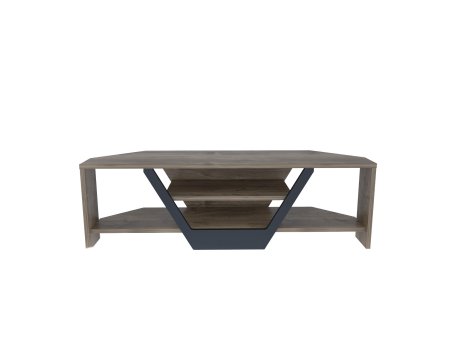 HANAH HOME TV polica Sares Walnut Black