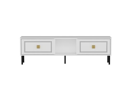 HANAH HOME TV polica Vonte White Gold