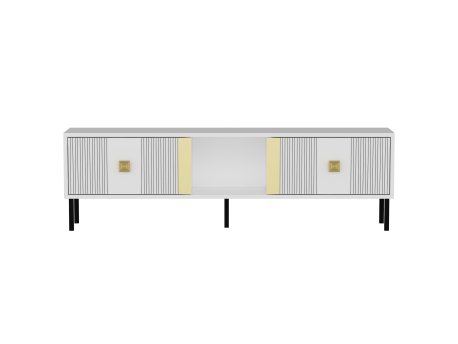 HANAH HOME TV polica Portes White Gold