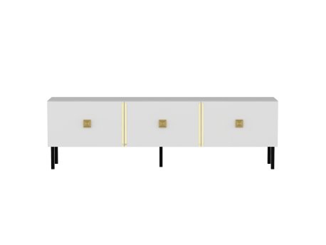 HANAH HOME TV polica Lagho White Gold