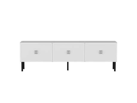 HANAH HOME TV polica Kivan White Silver