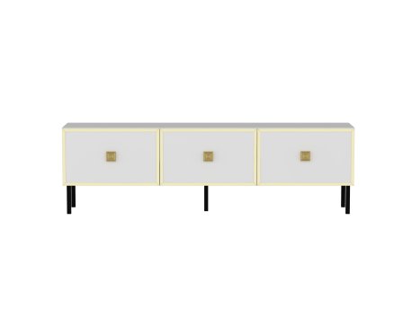HANAH HOME TV polica Kivan White Gold