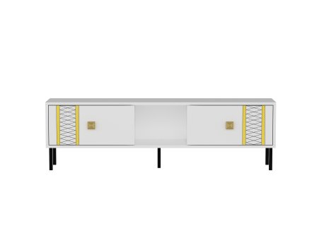 HANAH HOME TV polica Frede White Gold