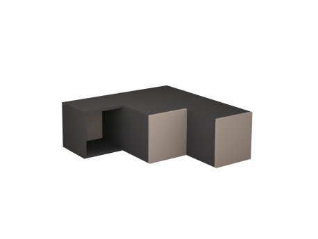 HANAH HOME TV polica Compact Anthracite Light Mocha