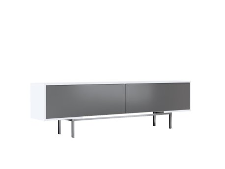 HANAH HOME TV polica Force Anthracite White Silver