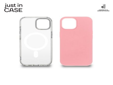 JUST IN CASE 2u1 Extra case MAG MIX PLUS paket PINK za iPhone 15 Plus MAGPL114PK