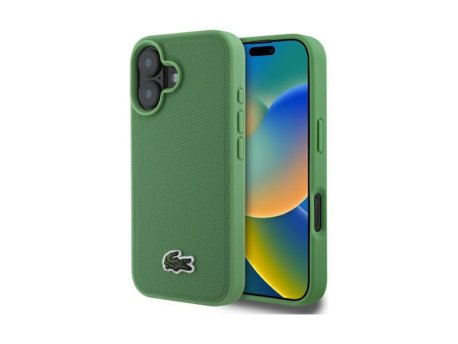 APPLE LACOSTE MAGSAFE maska za iPhone 16 WOVEN LOGO GREEN LCHMP16SPVCN